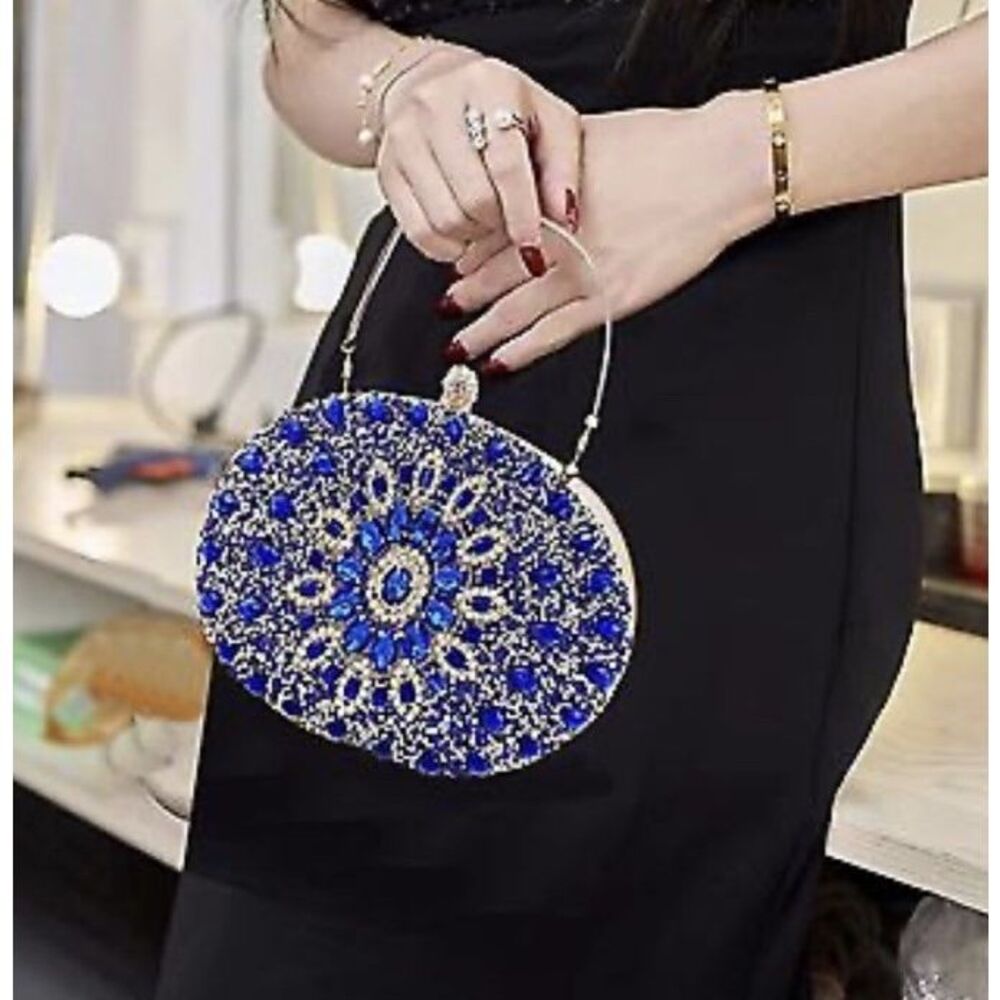 RAMLA Crystal Clutch Purse Jeweled Purses Rhinestone Clutch for Women
